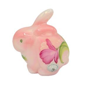 Fenton Rosalene Chubby Bunny Hand Painted Tulips 95th Anniversary Artist Signed